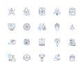 Performance optimization line icons collection. Efficiency, Speed, Productivity, Enhance, Streamline, Optimization