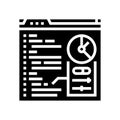 performance optimization software glyph icon vector illustration