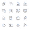 Performance and output line icons collection. Efficiency, Productivity, Performance, Output, Effectiveness, Quality