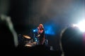 Trencin, Slovakia - July 10, 2011: Beth Gibbons singing live with the Portishead band at Pohoda Festival