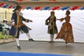 The performance of promoters and dancers of the ensemble of historical costume and dance Rameau's Nephews. Royalty Free Stock Photo