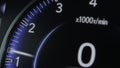 Performance Racing Car Dashboard. Tachometer Showing Performance. Dashboard in the car. Car tachometer engine revving