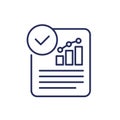 performance report line icon on white