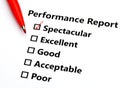 Performance report Royalty Free Stock Photo