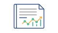 Performance Report or Statistical Data Analysis Icon, vector design Generative AI Royalty Free Stock Photo