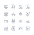 Performance review line icons collection. Feedback, Evaluation, Assessment, Appraisal, Rating, Review, Recognition