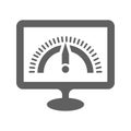 Performance, speed, velocity icon. Gray vector graphics