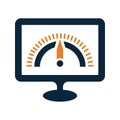 Performance, speed, velocity icon. Simple editable vector graphics