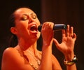 The performance on the stage actress and singer of russian classical crossover diva Larisa Lusta.