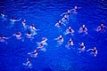 Performance of synchronized swimming dance Royalty Free Stock Photo