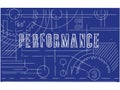 Performance technical poster Royalty Free Stock Photo