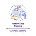 Performance tracking concept icon