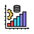 performance tuning database color icon vector illustration