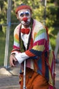Performer clown at Moscow city day Royalty Free Stock Photo
