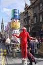 Performer in Edinburgh festival Royalty Free Stock Photo