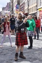 Performer at Edinburgh festival Royalty Free Stock Photo