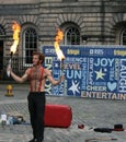 Performer at Edinburgh Festival Royalty Free Stock Photo