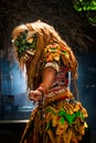 The Performer of Rampak Buto Traditional mask folk dance in Yogyakarta Indonesia