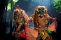 The Performer of Rampak Buto Traditional mask folk dance in Yogyakarta Indonesia