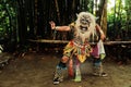 The Performer of Rampak Buto Traditional mask folk dance in Yogyakarta Indonesia