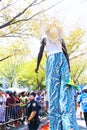 Performer On Stilts At West Indian Day Parade Royalty Free Stock Photo