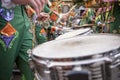 Performers plays drums at Carnival parade