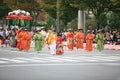 Performers represent style of entertiment popular at Muromachi period. Jidai Festival. Kyoto. Japan Royalty Free Stock Photo