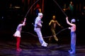 Performers skipping Rope at Cirque du Soleil's show 'Quidam'