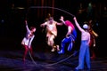 Performers skipping Rope at Cirque du Soleil's show 'Quidam'