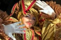 Performers in Venetian costume Royalty Free Stock Photo