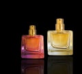 Perfume bottle elegant liquid luxury o glamour n background scented