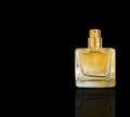 Perfume bottle elegant liquid o glamour n background scented