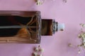 Perfume Bottle and Gypsophila Flowers