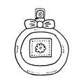 Perfume bottle hand drawn, vector illustration. Eau de parfum. Eau de toilette Royalty Free Stock Photo