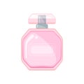 Perfume bottle icon in flat style isolated on white background Royalty Free Stock Photo