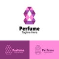 Perfume bottle logo with diamond concept which is elegant, modern and luxurious. suitable for perfume, cosmetics, women`s web