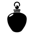 Perfume bottle merchandise icon, simple black style