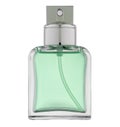Perfume bottle over white Royalty Free Stock Photo