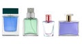 Perfume bottle over white Royalty Free Stock Photo