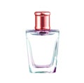 Perfume bottle over white Royalty Free Stock Photo