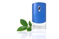 Perfume bottle over white Royalty Free Stock Photo