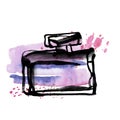 Perfume bottle sketch. Royalty Free Stock Photo