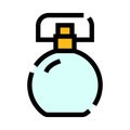 Perfume bottle spray icon representing fragrance and cosmetics Royalty Free Stock Photo