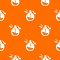 Perfume bottle spray pattern vector orange Royalty Free Stock Photo