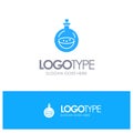 Perfume, Bottle, Toilette, Spray Blue Logo vector