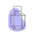 Perfume bottle vector .Vector hand drawn Perfume outline doodle icon. Perfume sketch illustration for print, web, mobile