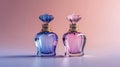 Perfume bottles with an elegant and luxurious image Royalty Free Stock Photo
