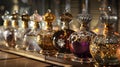 Perfume bottles with an elegant and luxurious image Royalty Free Stock Photo