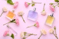 Perfume bottles with flowers