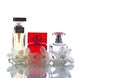 Perfume Bottles with White Narcissus Flowers Royalty Free Stock Photo